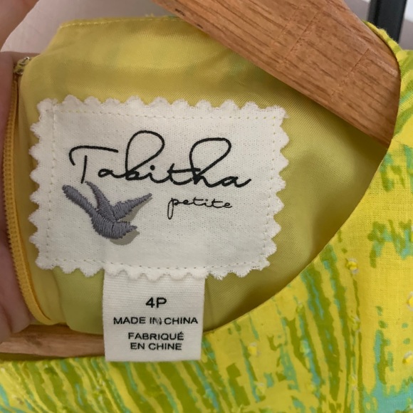 Anthropologie Tabitha Yellow Blue Azure Dress - Picture 3 of 3